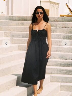 Ciao Lucia Gabriela Black Cotton Dress - M